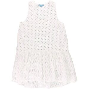 Blue Island White Eyelet Shift Dress Size Medium